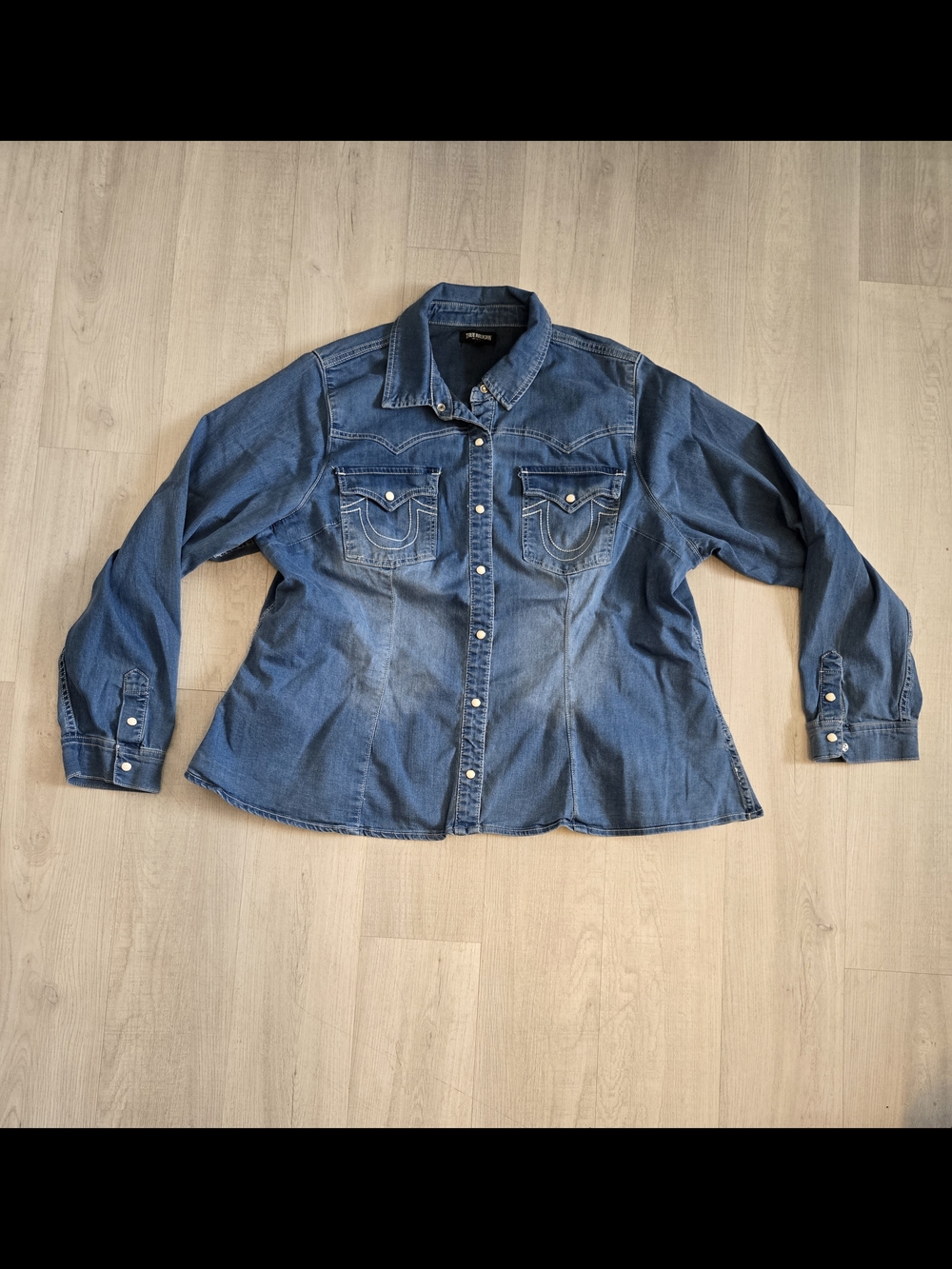 True Religion Light Blue Denim Shirt